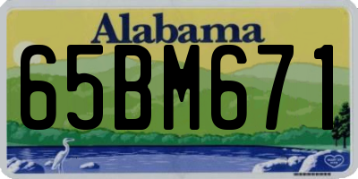AL license plate 65BM671
