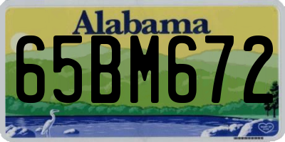 AL license plate 65BM672