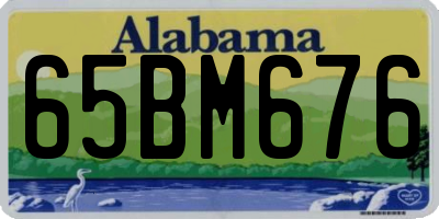 AL license plate 65BM676