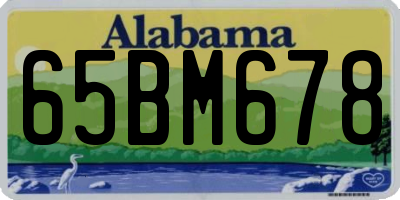 AL license plate 65BM678