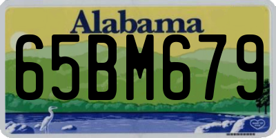 AL license plate 65BM679