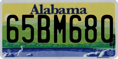 AL license plate 65BM680