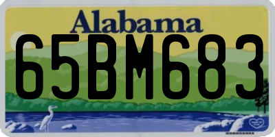 AL license plate 65BM683