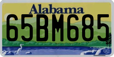 AL license plate 65BM685