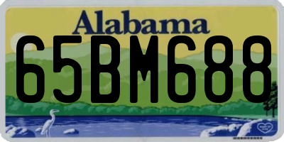 AL license plate 65BM688
