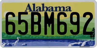 AL license plate 65BM692
