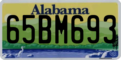 AL license plate 65BM693