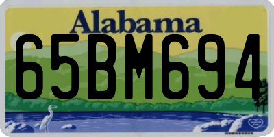 AL license plate 65BM694