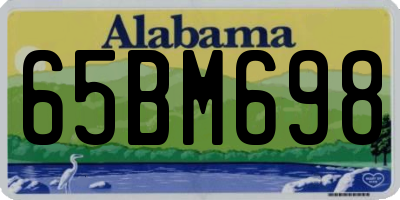 AL license plate 65BM698