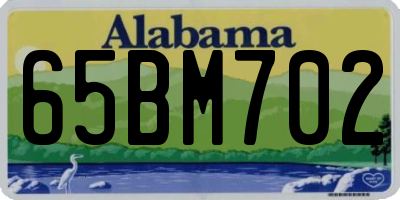 AL license plate 65BM702