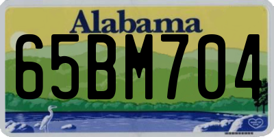 AL license plate 65BM704