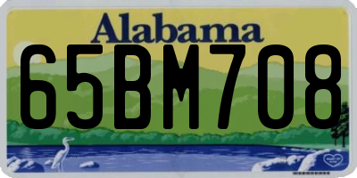 AL license plate 65BM708