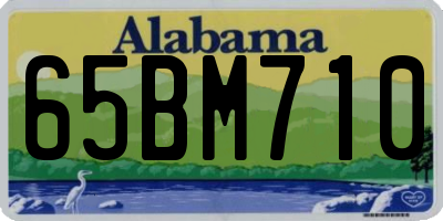 AL license plate 65BM710