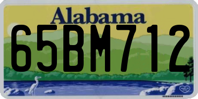 AL license plate 65BM712