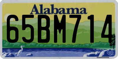 AL license plate 65BM714
