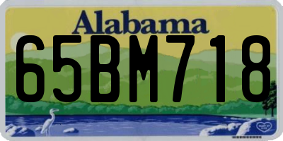 AL license plate 65BM718