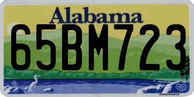 AL license plate 65BM723