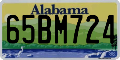 AL license plate 65BM724