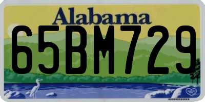 AL license plate 65BM729