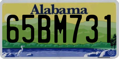 AL license plate 65BM731