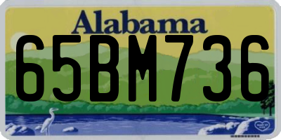 AL license plate 65BM736