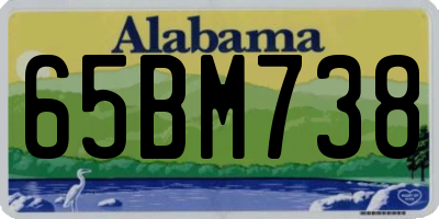 AL license plate 65BM738