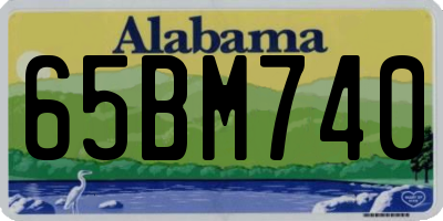 AL license plate 65BM740