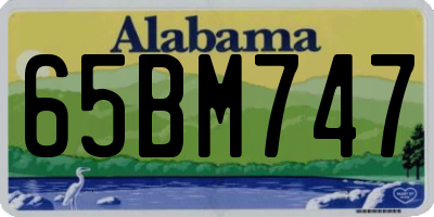 AL license plate 65BM747