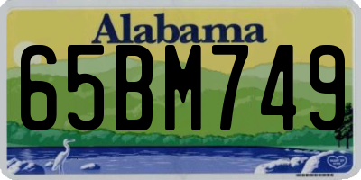 AL license plate 65BM749