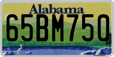 AL license plate 65BM750
