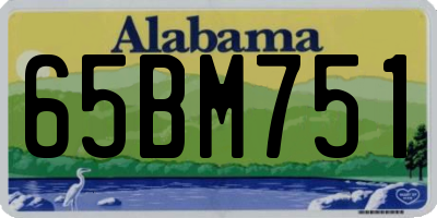 AL license plate 65BM751
