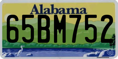 AL license plate 65BM752