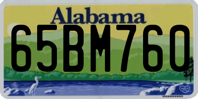 AL license plate 65BM760