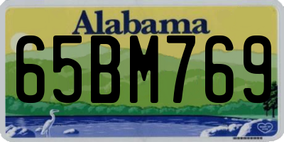 AL license plate 65BM769