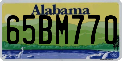AL license plate 65BM770