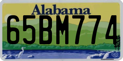 AL license plate 65BM774