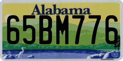 AL license plate 65BM776