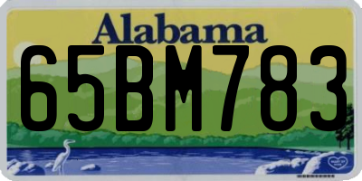 AL license plate 65BM783