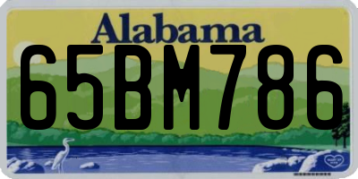 AL license plate 65BM786