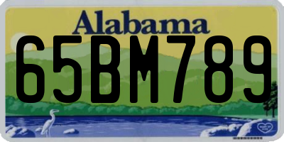 AL license plate 65BM789