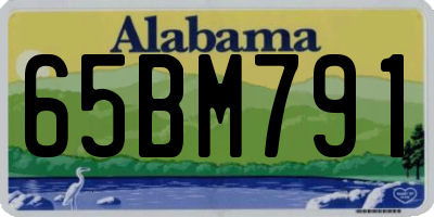 AL license plate 65BM791