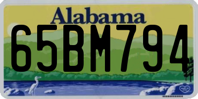 AL license plate 65BM794
