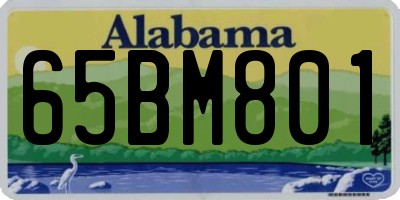 AL license plate 65BM801