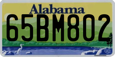 AL license plate 65BM802