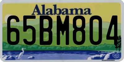 AL license plate 65BM804