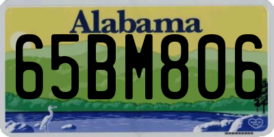 AL license plate 65BM806
