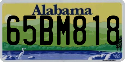 AL license plate 65BM818