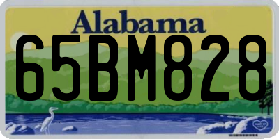 AL license plate 65BM828