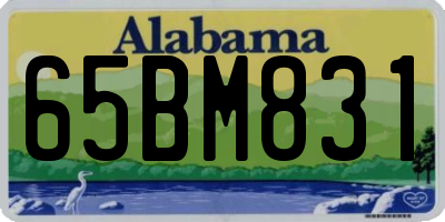 AL license plate 65BM831