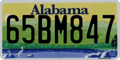AL license plate 65BM847